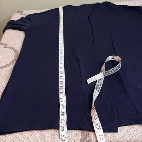 Daily/ Ritual open front navy blue side pockets longline cardigan - Picture 6 of 11